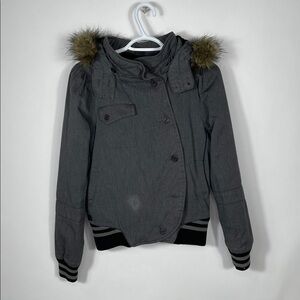 DC Women's Jacket with Fur Trim